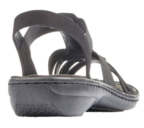 Sandale casual, dama, RIEKER, ANTISTRESS, 60806-00 negru, piele ecologica